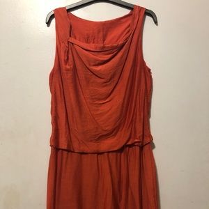 DECA Paris Orange Sleeveless Dress